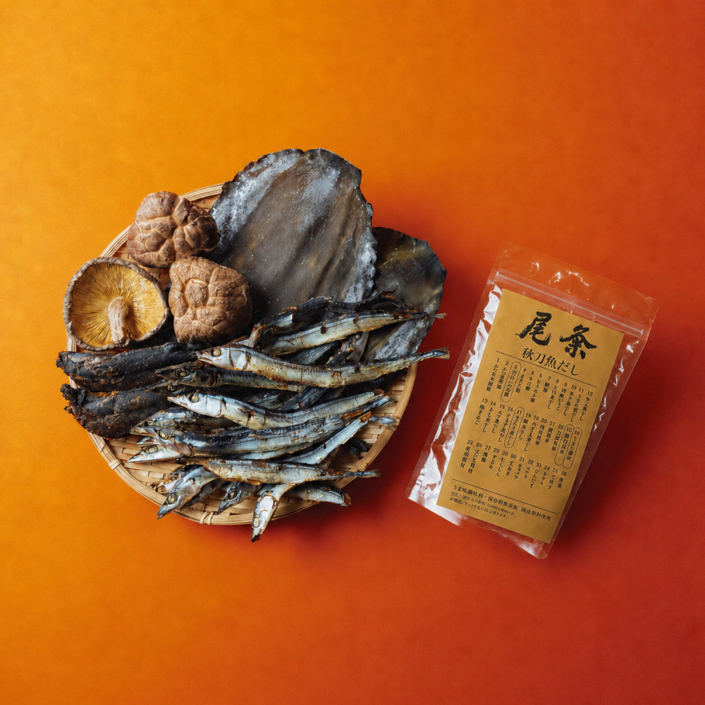 【尾粂】秋季限定 秋刀魚だし10袋入りだしパック